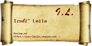 Izsó Leila névjegykártya