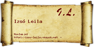 Izsó Leila névjegykártya